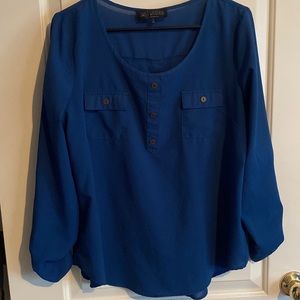 Blue dress blouse